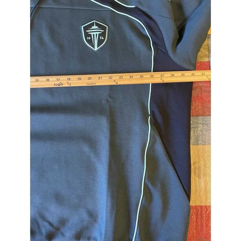 Men's 3XL NWT Seattle Sounders FC Adidas 2025 Travel Pullover Hoodie Aqua